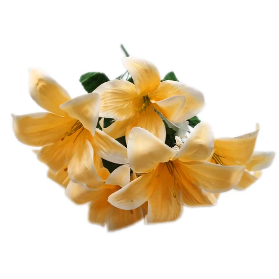 Liliom csokor 40 cm, halvány sárga