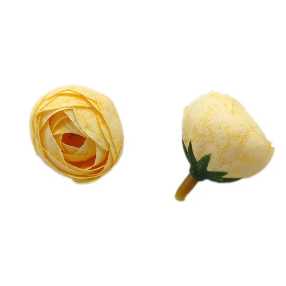Boglárka fej 3 cm, sárga