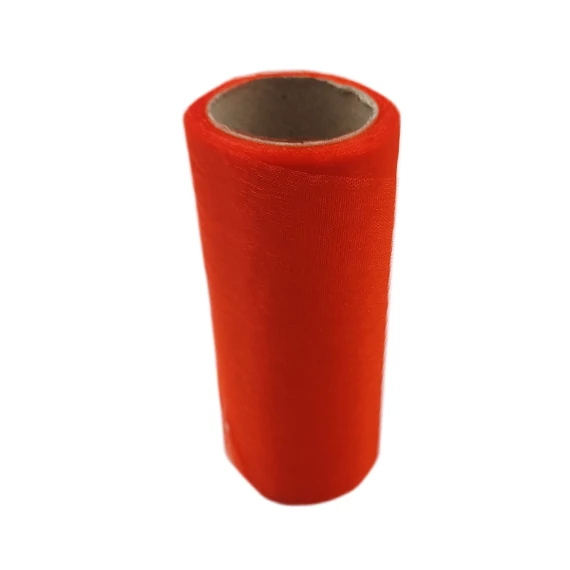 Organza tekercs 12 cm, piros