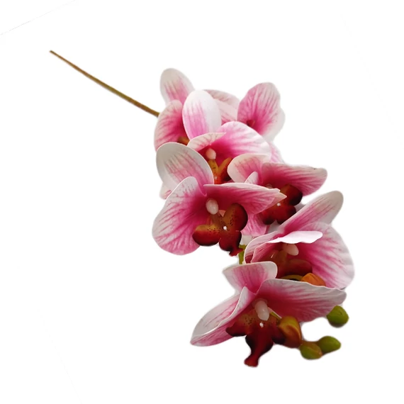 Gumi orchidea 7 virág, rózsaszín 05.