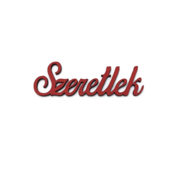 "Szeretlek" felirat 9,5 cm, piros