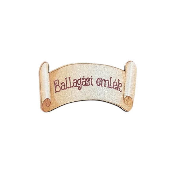 "Ballagási emlék" pergamen tábla
