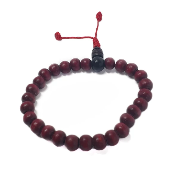 Csukló mala, vörösfa (gumis)