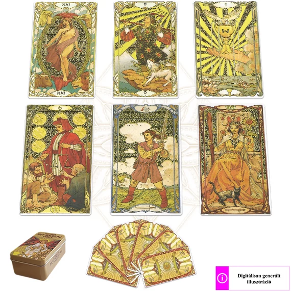 Golden Art Nouveau Tarot (fémdobozos)