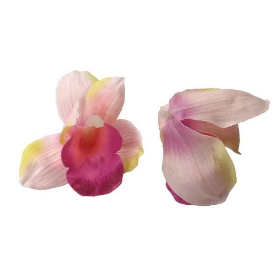 Gumi orchidea fej, pink cirmos