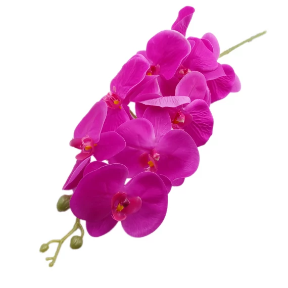 Gumi orchidea 9 virág, magenta