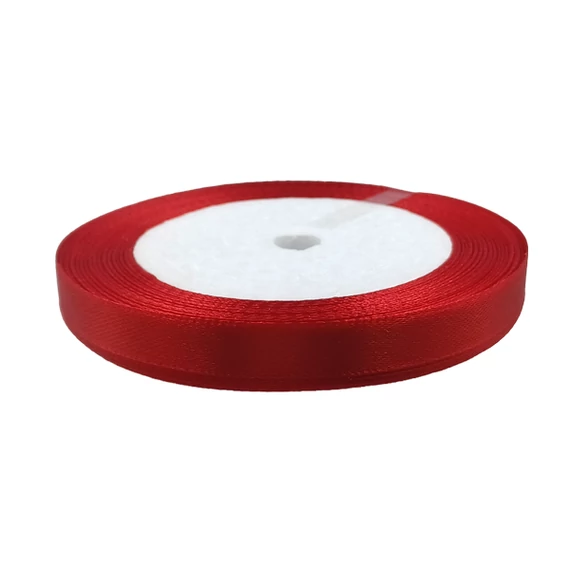 Szaténszalag 1 cm, sötét vörös 69.