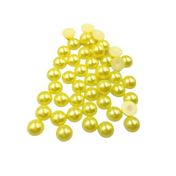 Félgyöngy 10 mm, sárga