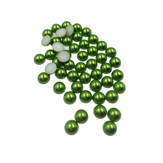 Félgyöngy 10 mm, zöld