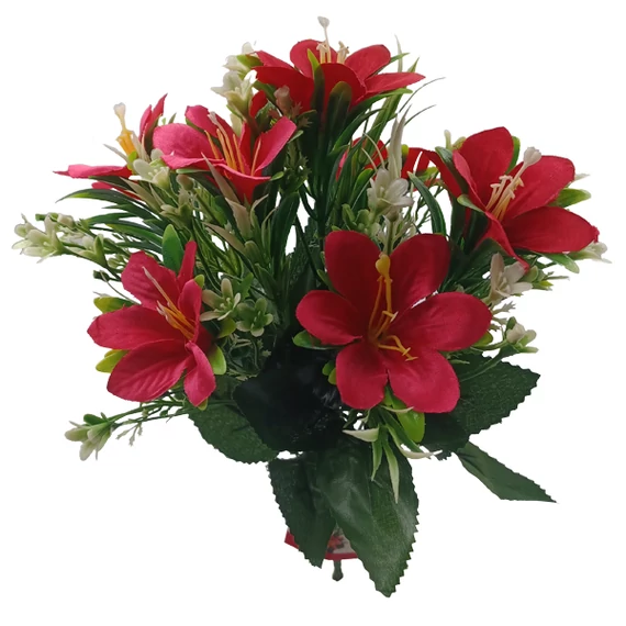 Kerti azalea csokor, málnapiros