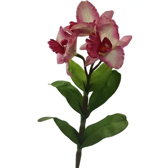 Gumi orchidea 3 virág, lila
