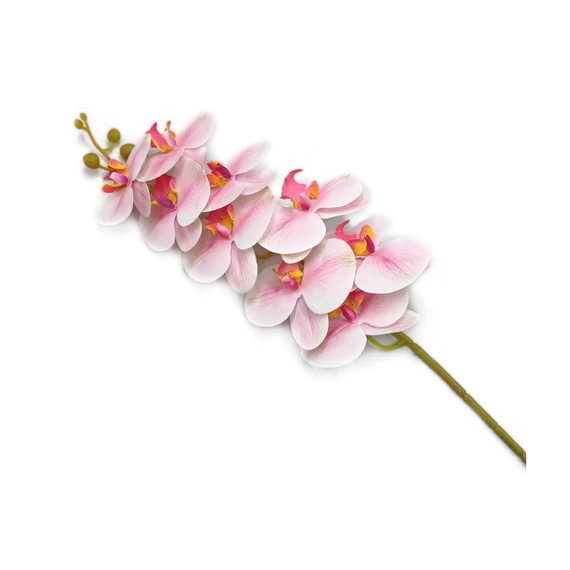 Gumi orchidea 9 virág, rózsaszín