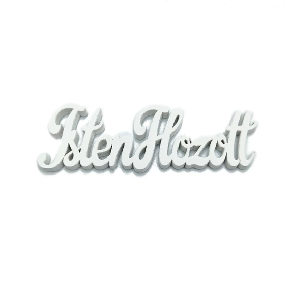 "Isten hozott" felirat 15 cm, fehér