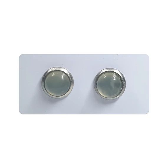Jade fülbevaló, 6mm-es félgömb, beszúrós