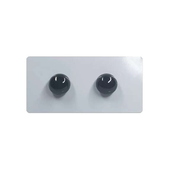 Ónix fülbevaló, 6mm-es félgömb, beszúrós