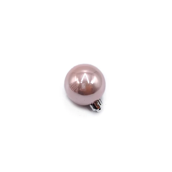 Műanyag gömb 4 cm, rózsaszín, fényes