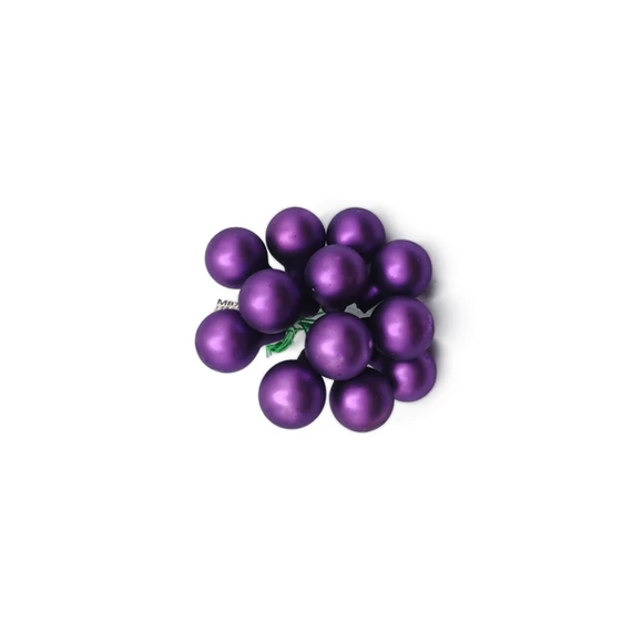 Üveggömb pick 2 cm, lila matt