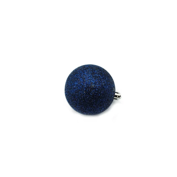Gömb, 6 cm, éjkék csillámos