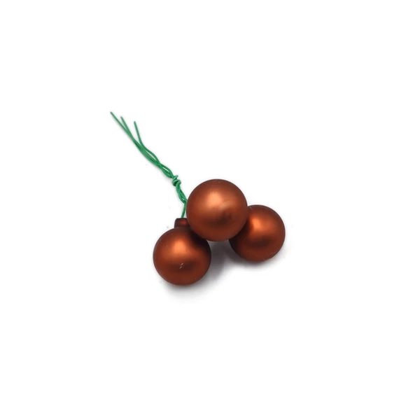Üveggömb pick 2 cm, barna matt
