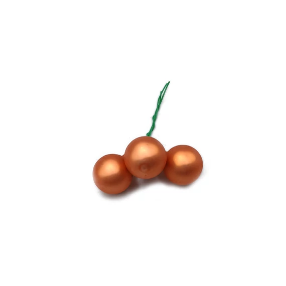 Üveggömb pick 2 cm, borostyán matt
