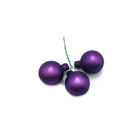 Gömb pick 4 cm, középlila matt