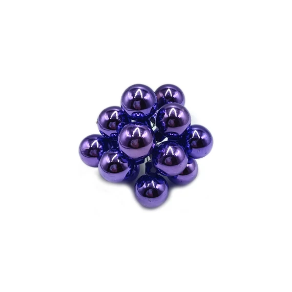 Üveggömb pick 2,5 cm, középlila fényes
