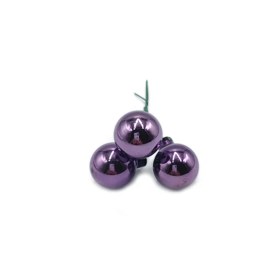 Üveggömb pick 2,5 cm, tompalila fényes