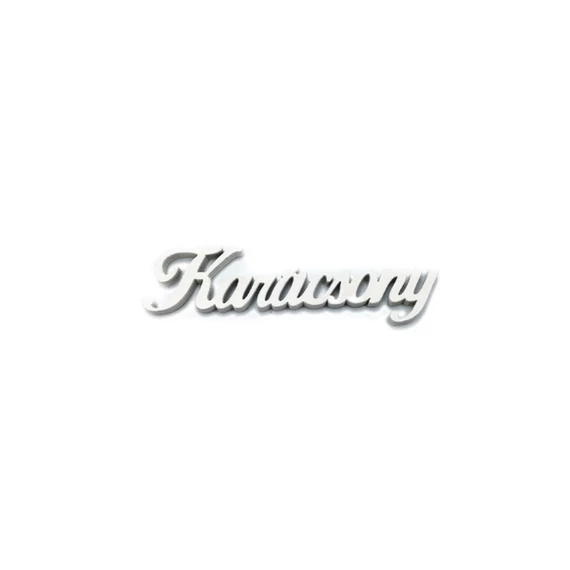 "Karácsony" felirat, fehér