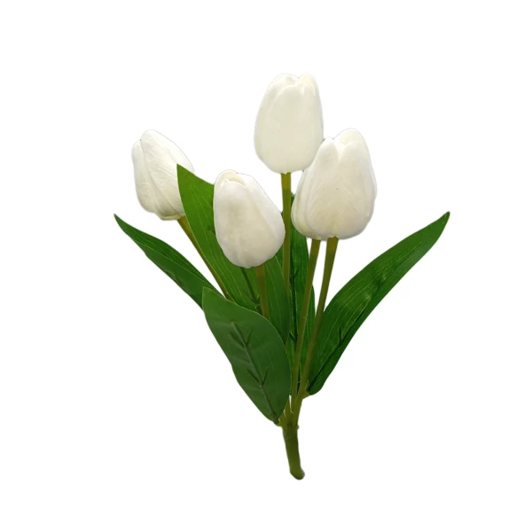 Polifoam tulipán csokor, fehér