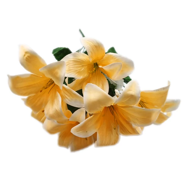 Liliom csokor 40 cm, halvány sárga