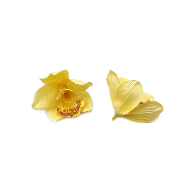 Orchidea szatén fej, sárga