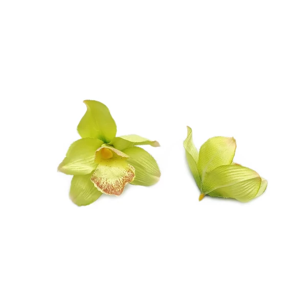 Orchidea szatén fej, zöld