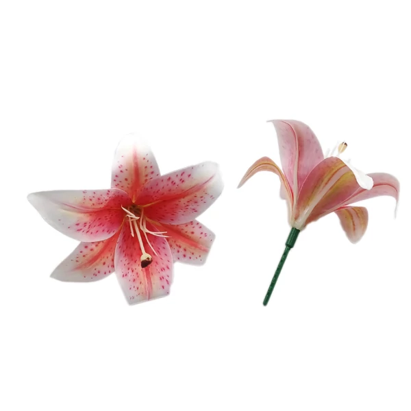 Gumi liliom fej 14 cm, rózsaszín