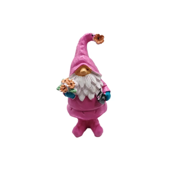 Törpe virágcsokorral, pink