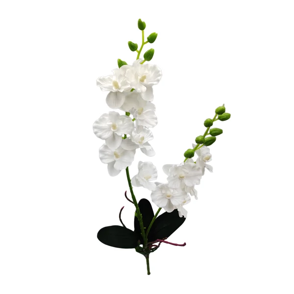 Orchidea selyem szál, fehér