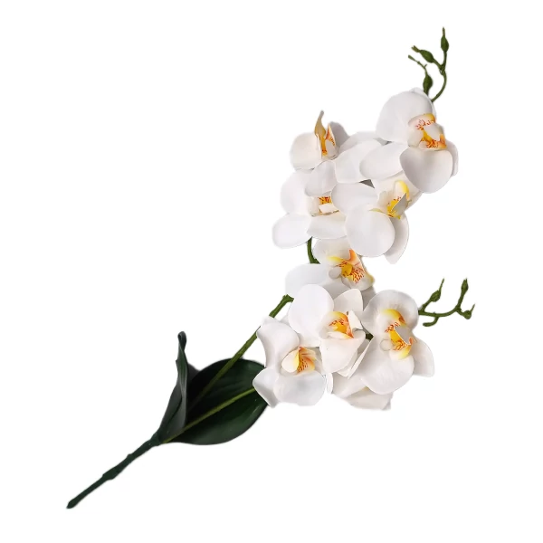 Gumi orchidea 45 cm, fehér