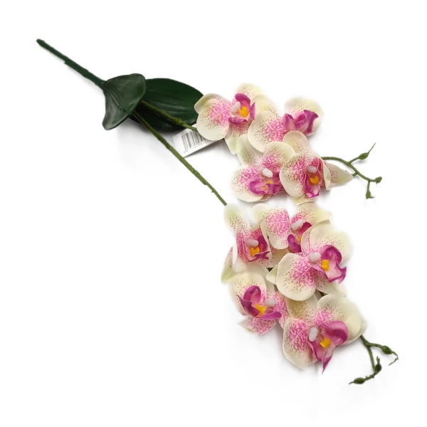 Gumi orchidea 45 cm, rózsaszín pöttyös