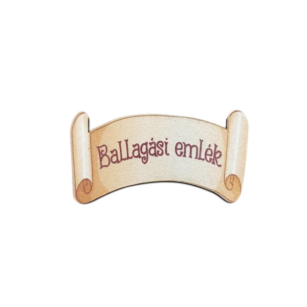 &amp;quot;Ballagási emlék&amp;quot; pergamen tábla