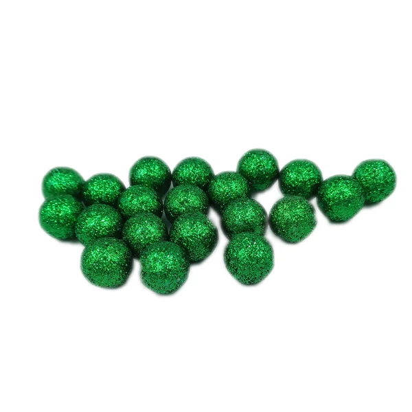 Glitteres golyó 2 cm, zöld