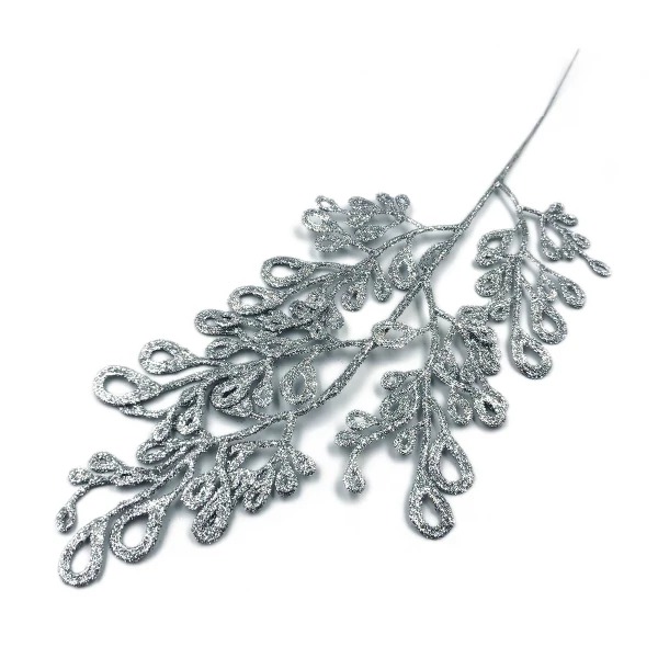 Glitteres ág 03, ezüst