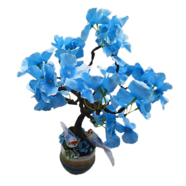 Bonsai fácska kék virágokkal