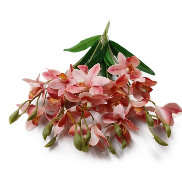 Gumi orchidea csokor, rózsaszín