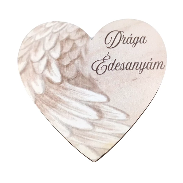 Kegyeleti szív tábla, &amp;quot;Drága édesanyám&amp;quot;