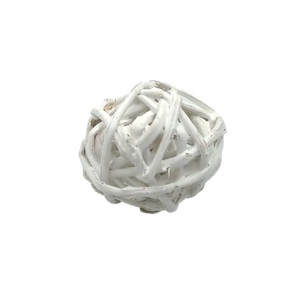 Rattan golyó 3 cm, fehér
