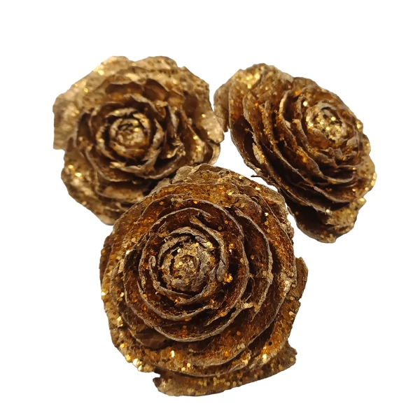 Cédrus rózsa 5-6 cm, arany