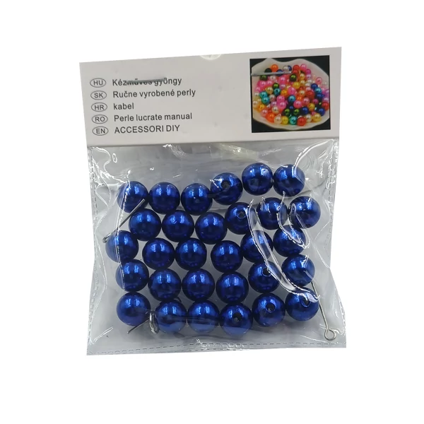 Gyöngy készletben 10 mm, királykék