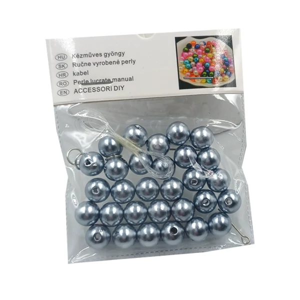 Gyöngy készletben 10 mm, ezüst