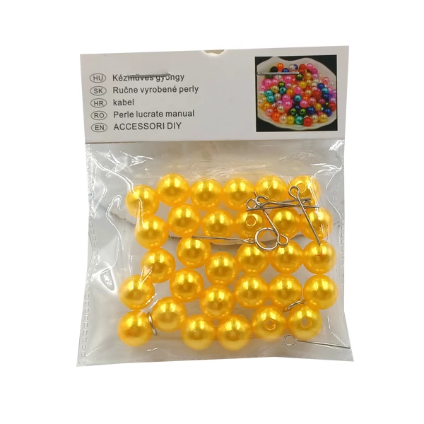 Gyöngy készletben 10 mm, napsárga