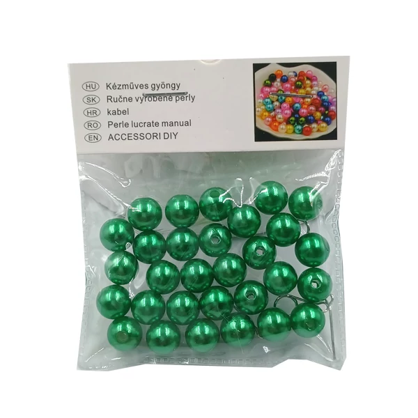 Gyöngy készletben 10 mm, zöld