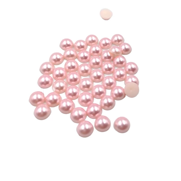 Félgyöngy 10 mm, világos rózsaszín